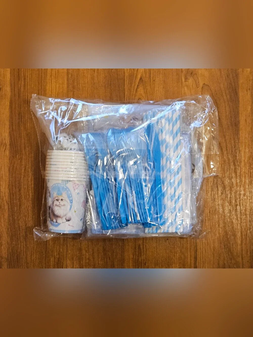 Blue Kitten Birthday Party Supplies Set - Home Party Supplies